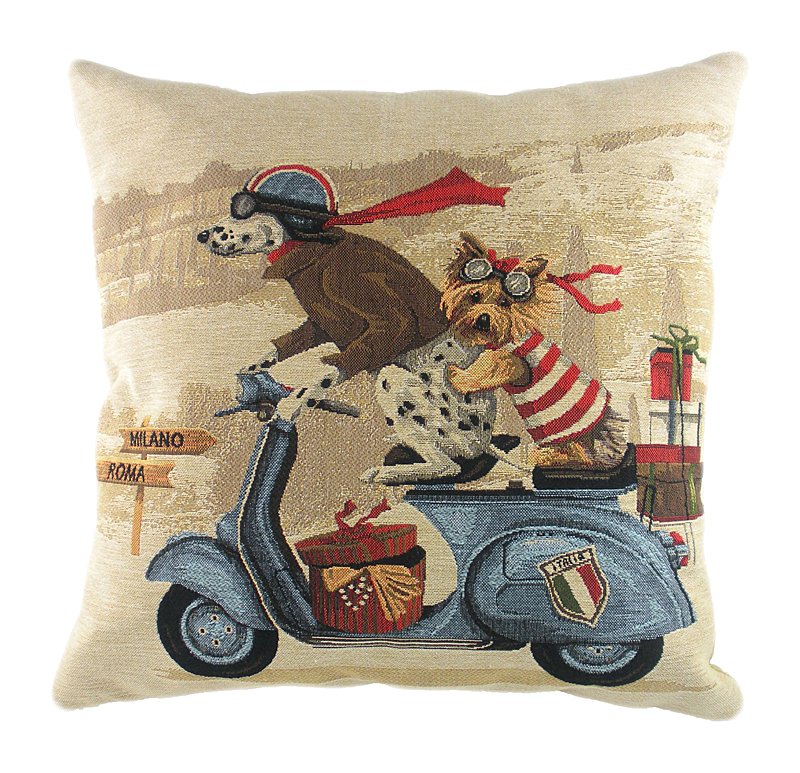 Подушка с картинкой Scooter Dogs Blue Подушка с картинкой Scooter Dogs Blue