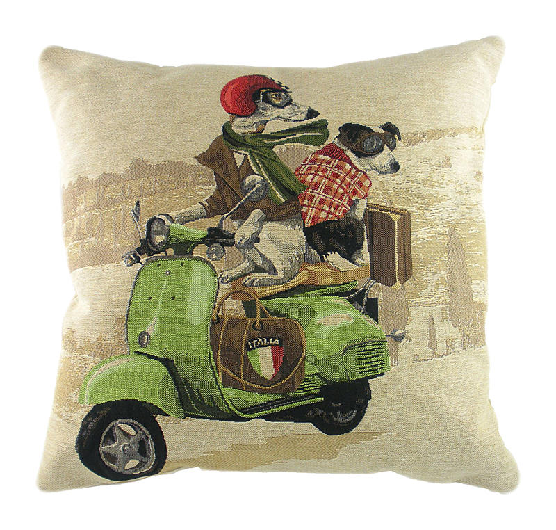Подушка с картинкой Scooter Dogs Green Подушка с картинкой Scooter Dogs Green