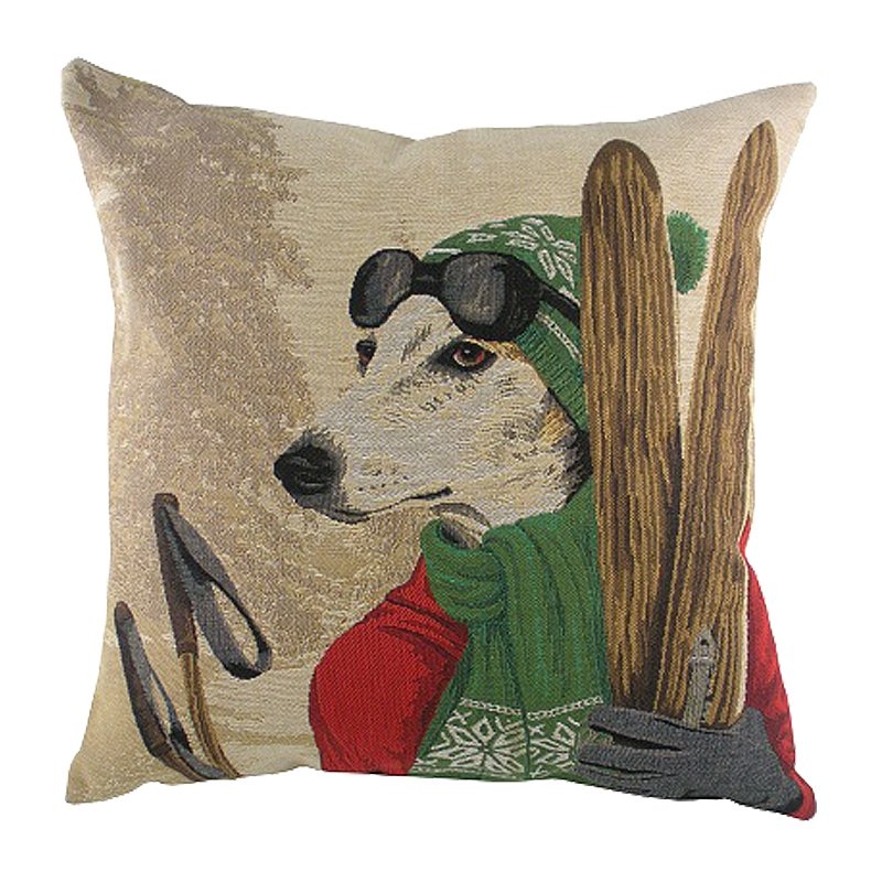Подушка с картинкой Ski Dogs Greyhound Подушка с картинкой Ski Dogs Greyhound