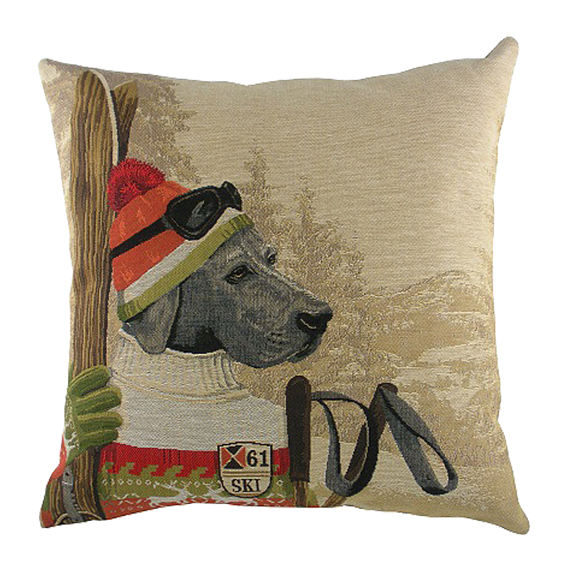 Подушка с картинкой Ski Dogs Labrador Подушка с картинкой Ski Dogs Labrador