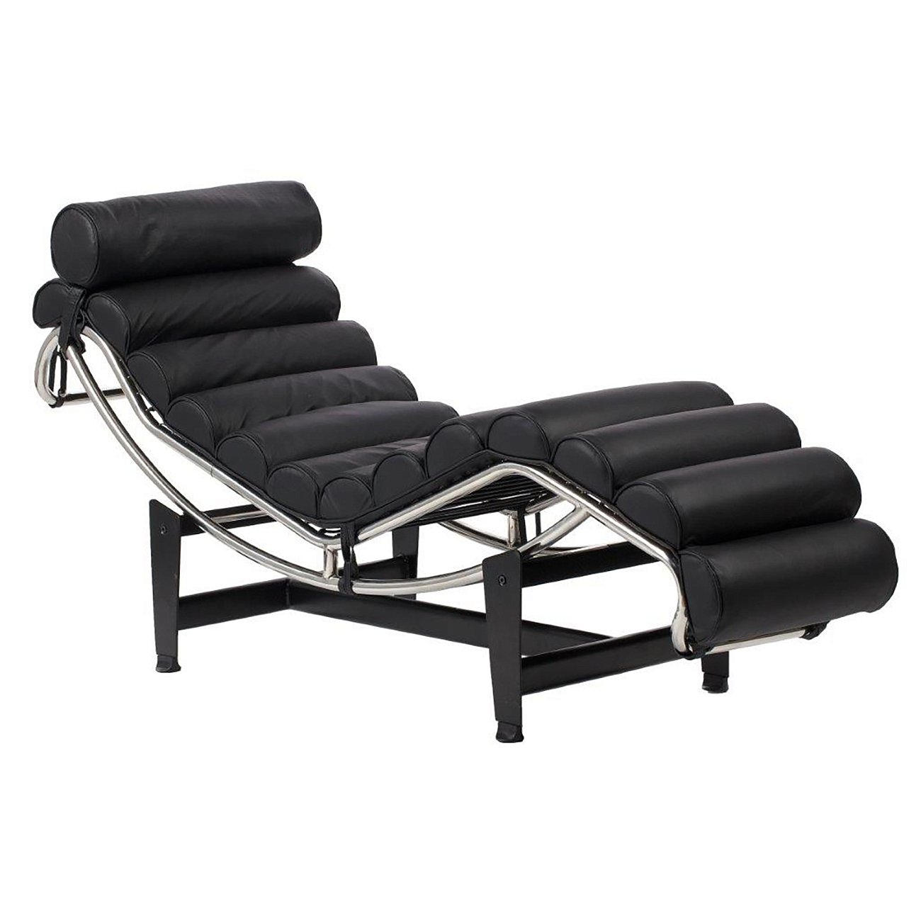 Кушетка Chaise Longue Черная Кожа Класса Премиум Кушетка Chaise Longue Черная Кожа Класса Премиум