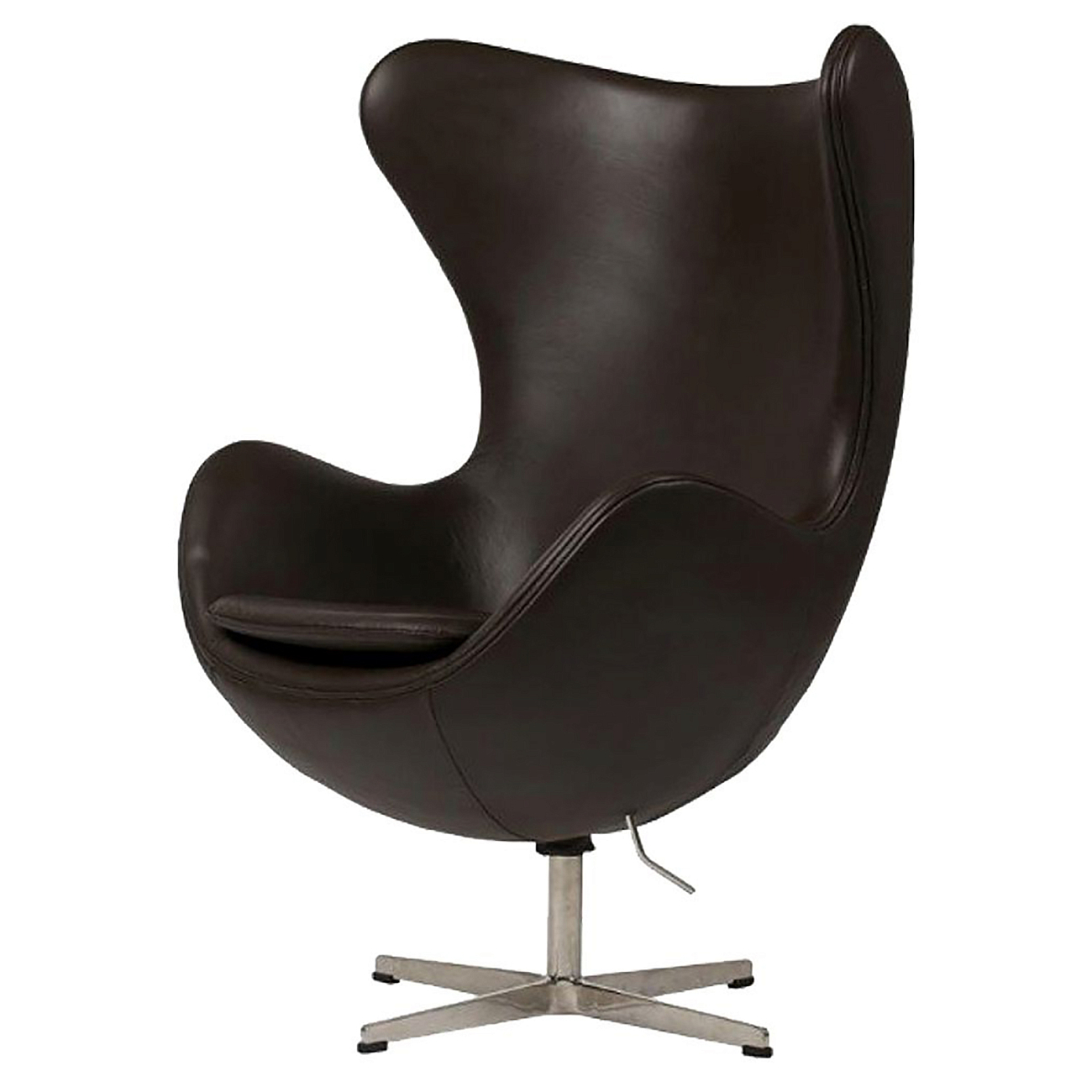 Кресло Egg Chair Тёмно-коричневое Кожа Класса Премиум Кресло Egg Chair Тёмно-коричневое Кожа Класса Премиум