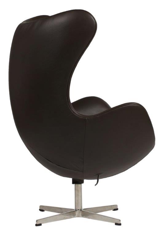 Кресло Egg Chair Тёмно-коричневое Кожа Класса Премиум Кресло Egg Chair Тёмно-коричневое Кожа Класса Премиум