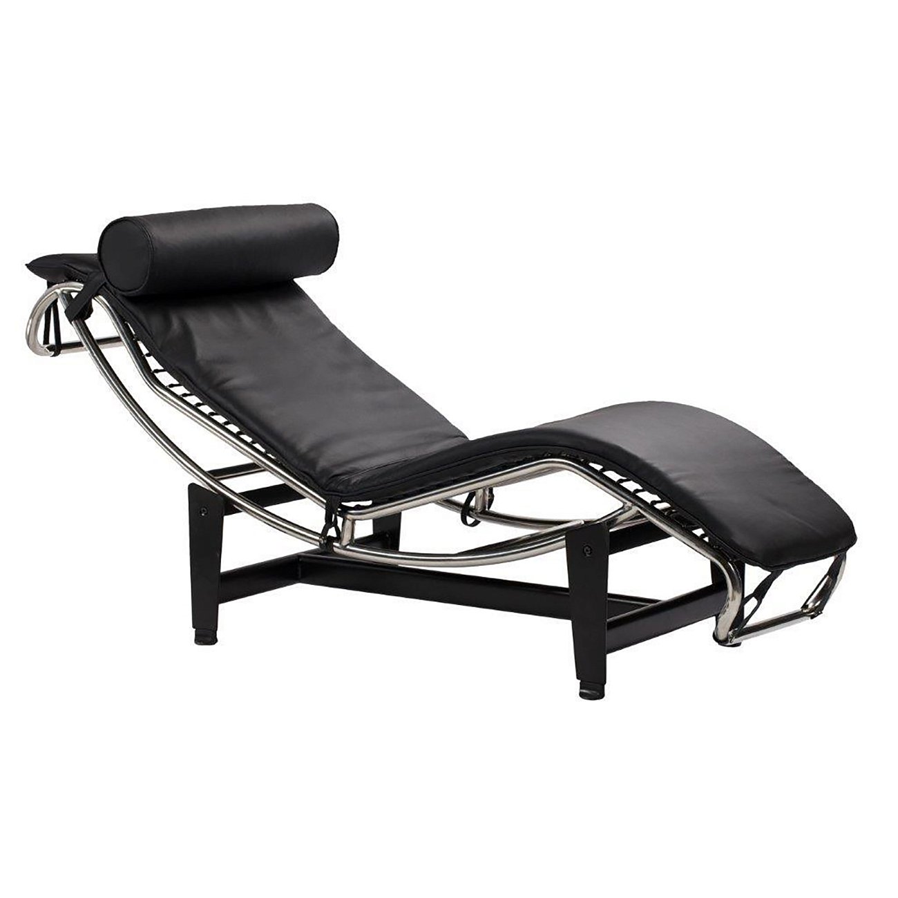 Кушетка Chaise Longue LC4 Черная Кожа Класса Премиум Кушетка Chaise Longue LC4 Черная Кожа Класса Премиум