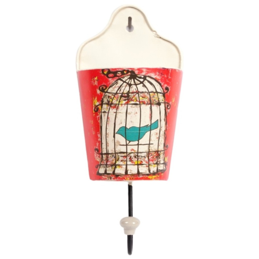 Настенный крючок Birdie In Pocket Red Настенный крючок Birdie In Pocket Red