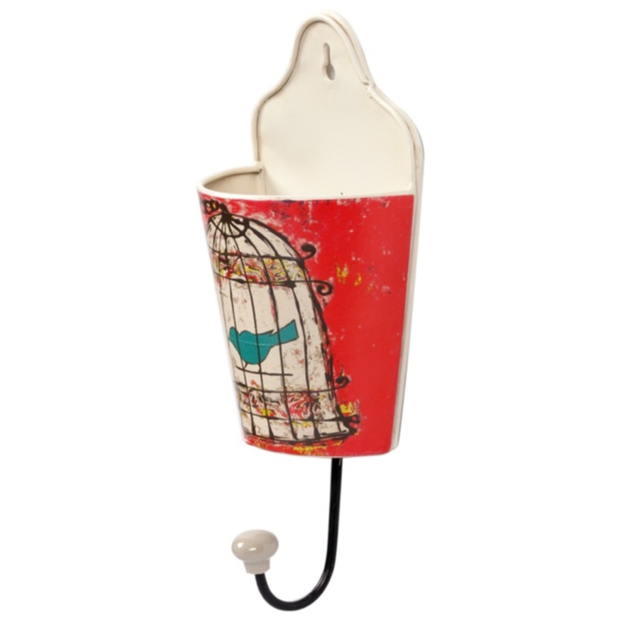 Настенный крючок Birdie In Pocket Red Настенный крючок Birdie In Pocket Red