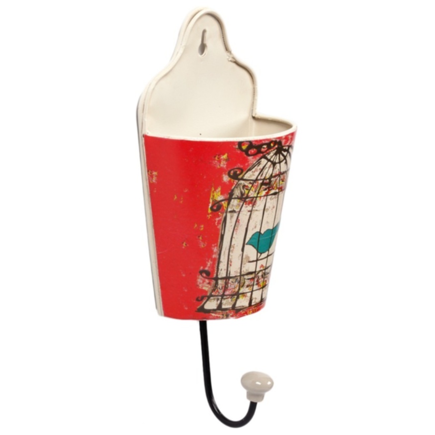 Настенный крючок Birdie In Pocket Red Настенный крючок Birdie In Pocket Red