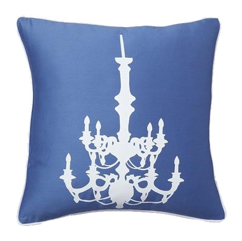 Подушка с рисунком канделябра Chandelier Diamond-Blue Подушка с рисунком канделябра Chandelier Diamond-Blue