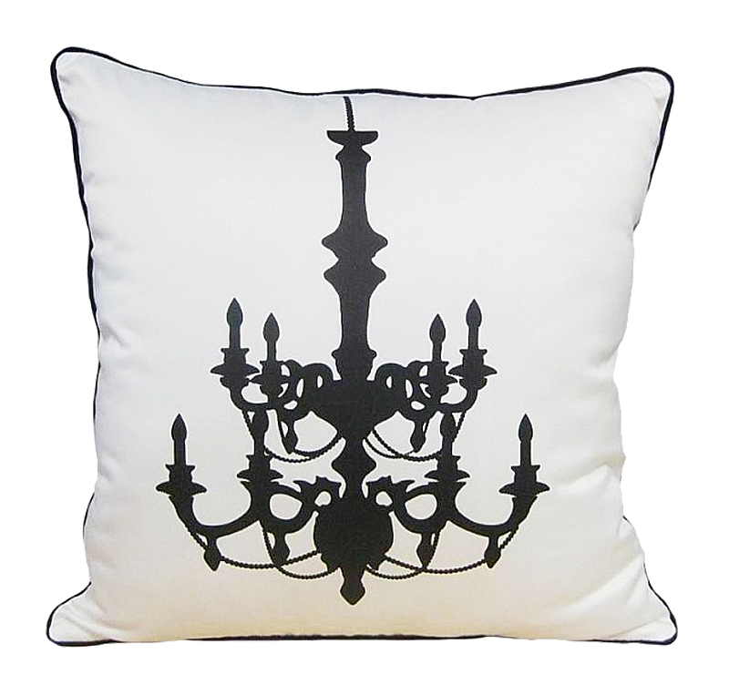 Подушка с рисунком канделябра Chandelier White Подушка с рисунком канделябра Chandelier White