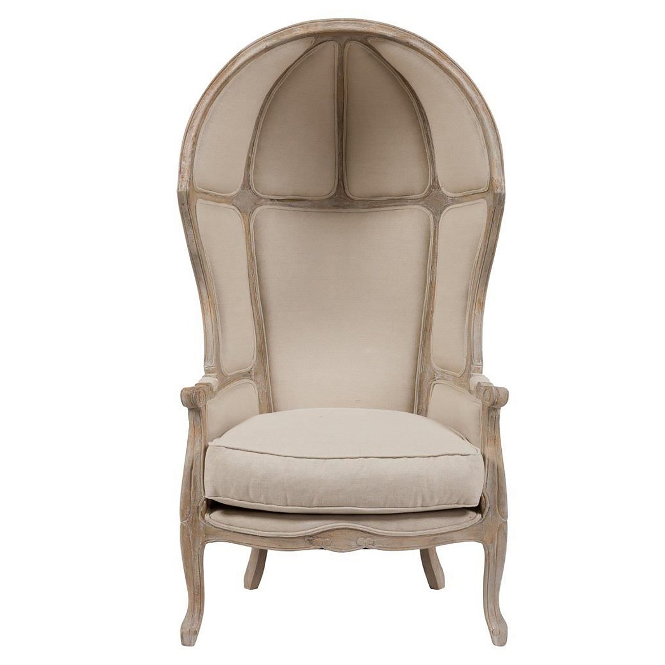 Кресло с капюшоном Versailles Chair Бежевый Лен Кресло с капюшоном Versailles Chair Бежевый Лен