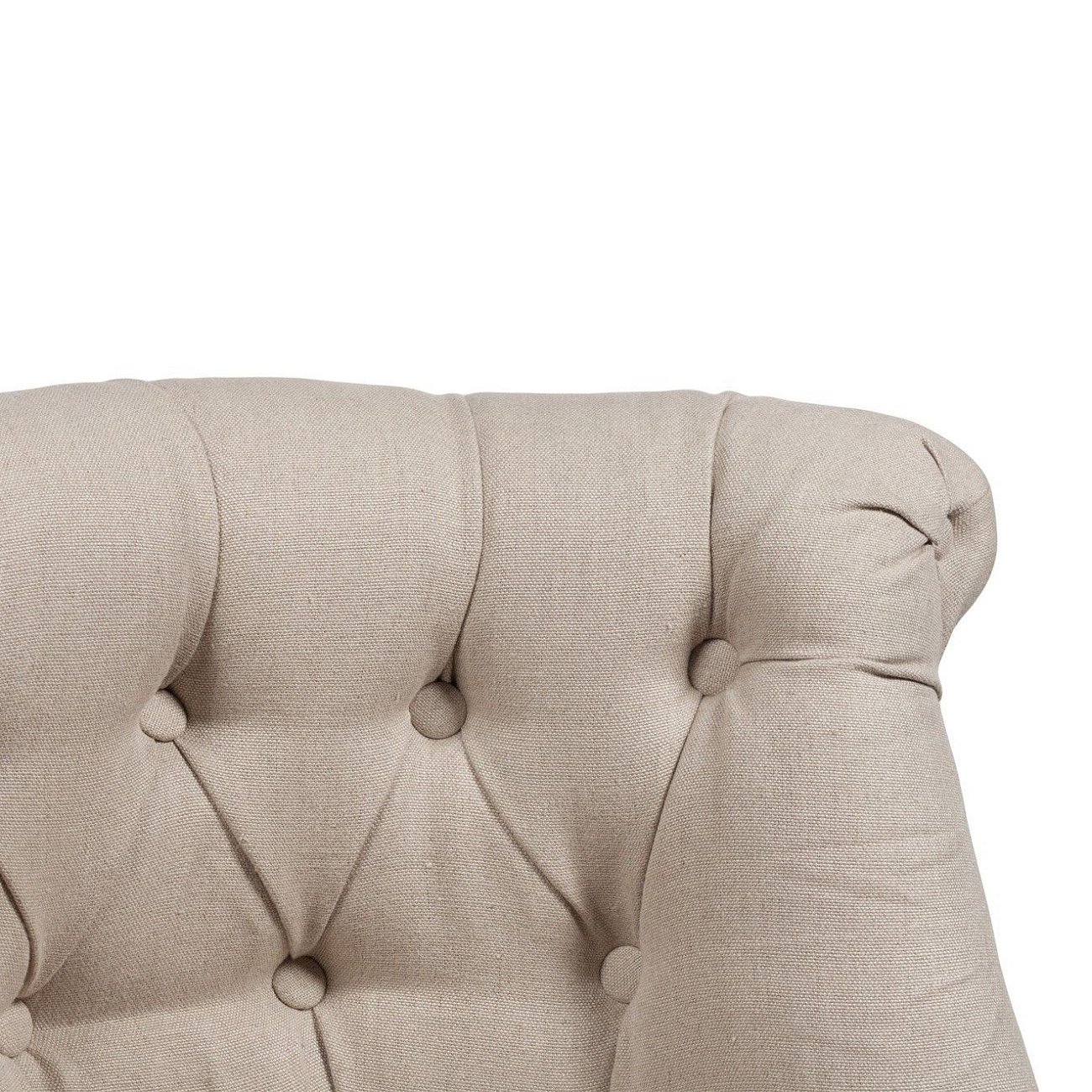 Кресло Sophie Tufted Slipper Chair Белый Лен Кресло Sophie Tufted Slipper Chair Белый Лен