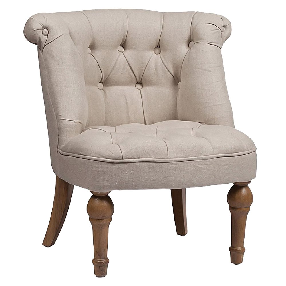 Кресло Sophie Tufted Slipper Chair Бежевый Лен от DG-home Кресло Sophie Tufted Slipper Chair Бежевый Лен от DG-home