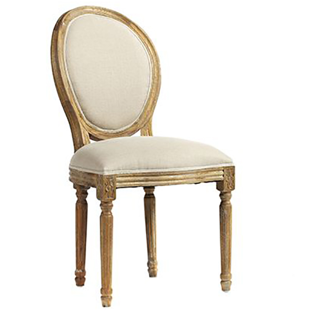 Стул Vintage French Round Кремовый Лен Стул Vintage French Round Кремовый Лен