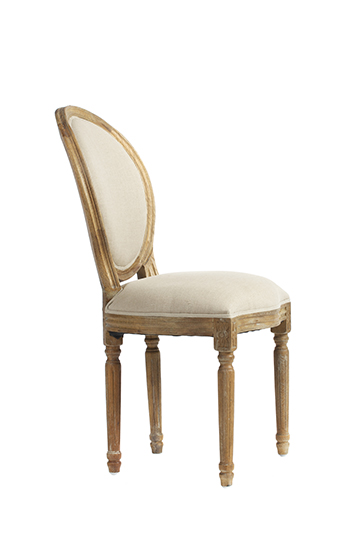Стул Vintage French Round Кремовый Лен Стул Vintage French Round Кремовый Лен