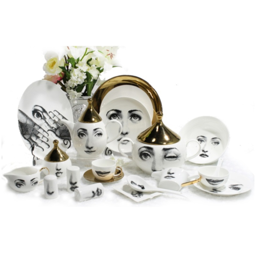 Столовый сервиз Пьеро Форназетти Golden Faces Столовый сервиз Пьеро Форназетти Golden Faces