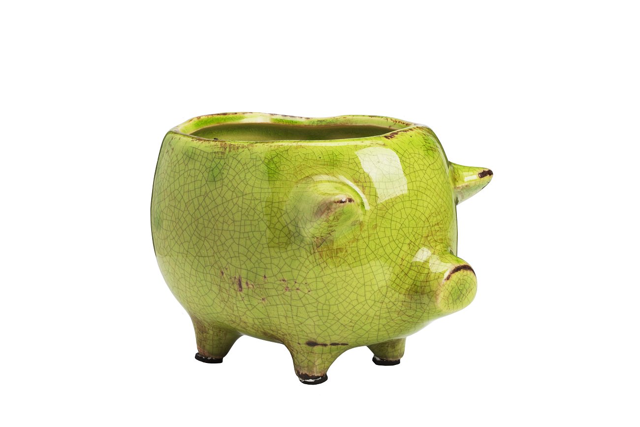 Цветочный горшок Pig Planter Зеленый Цветочный горшок Pig Planter Зеленый
