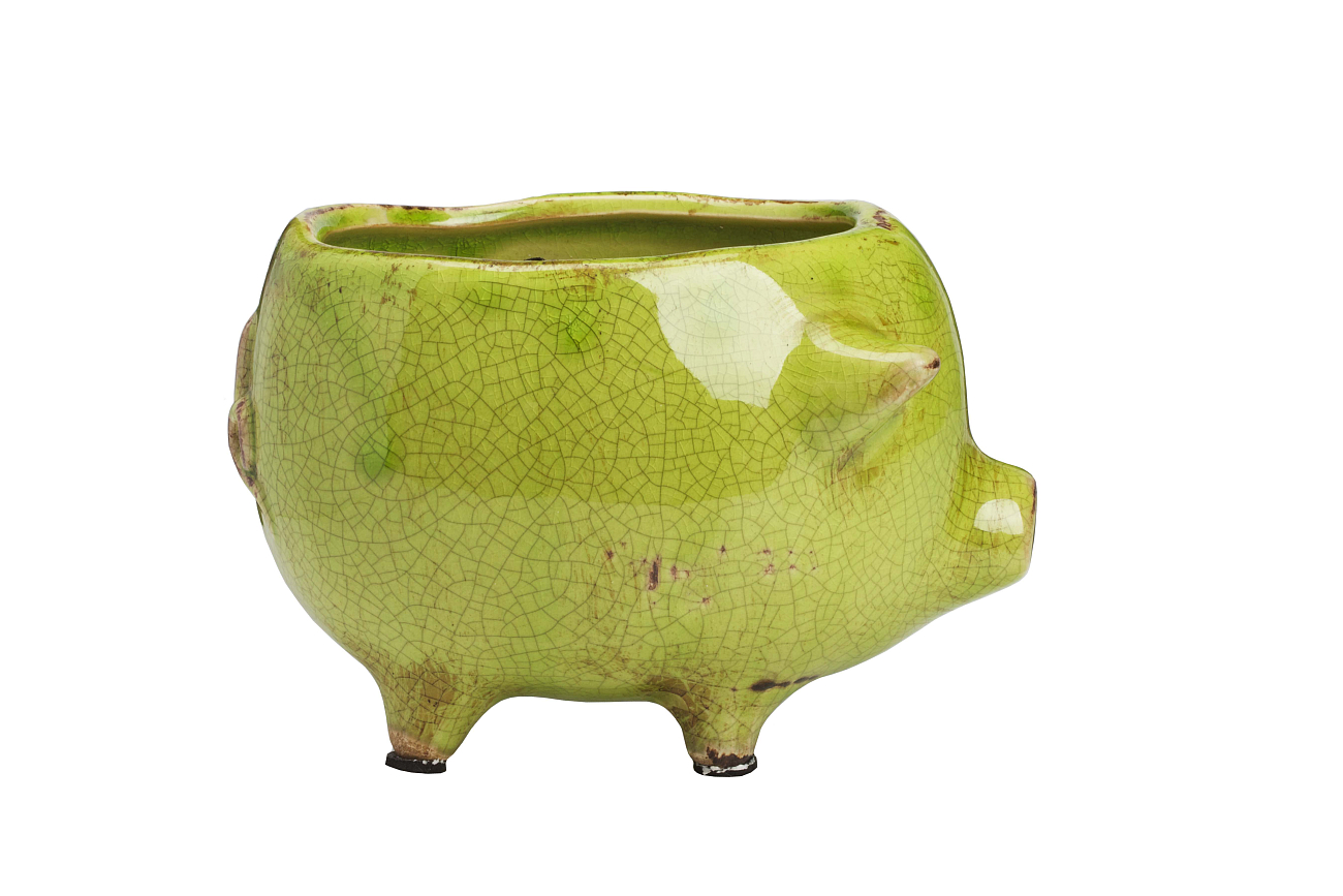 Цветочный горшок Pig Planter Зеленый Цветочный горшок Pig Planter Зеленый
