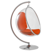 Подвесное кресло с ножкой оранжевое Bubble Chair with Stand