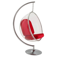 Подвесное кресло с ножкой красное Bubble Chair with Stand