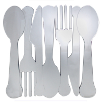 Зеркальное панно настенное "Столовые приборы" Tableware