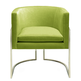 Кресло с мягкими подлокотниками солнечный лайм Julius