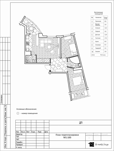 Интерьер в современном стиле, проект «Ул. Типанова. Квартира 79м²»