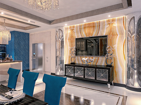 Интерьер в современном стиле, проект «LUXURY»