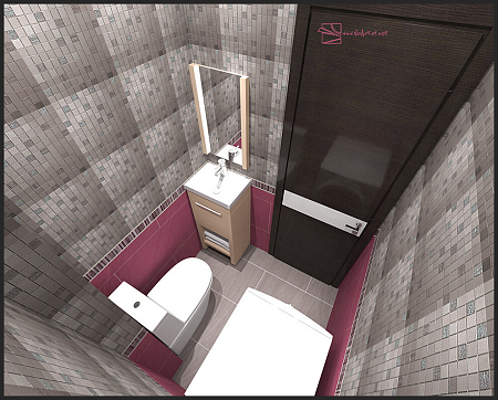 Интерьер ванной, проект «Пр. Просвещения. Квартира 96.5 м²»